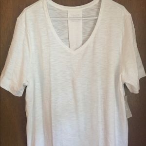 Chico’s white linen classic tee